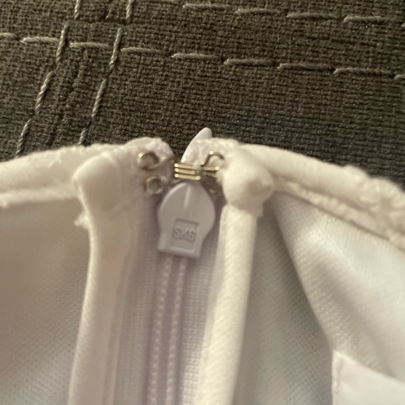 Calvin Klein White Eyelet Lace Fit & Flare Fully Lined Midi Dress: 10P - Picture 12 of 16